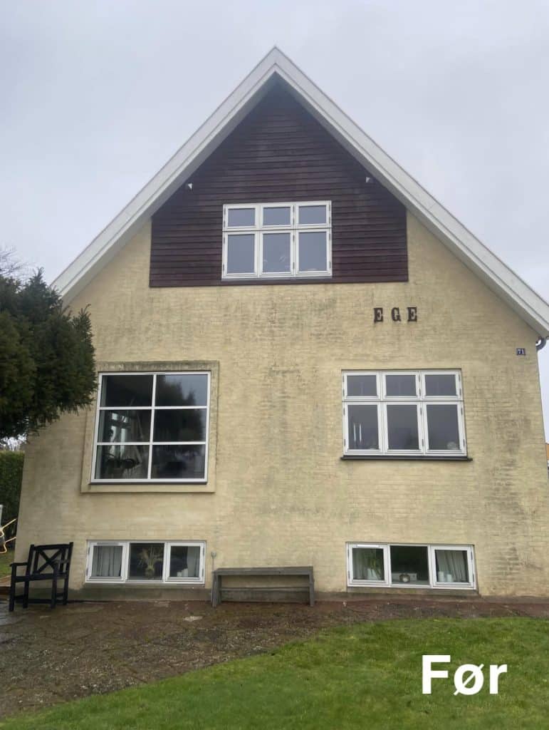 Før maling af facade på huse